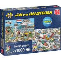 Jan van Haasteren Verkeerschaos & Ter land ter zee en in de lucht 2x1000 stukjes 