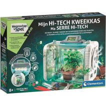 Wetenschap plantenkas met temperatuur meter