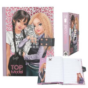 Topmodel dagboek met code en geluid Rebel kitty