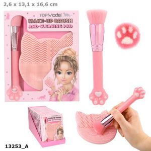TOPModel kwast en cleaning pad Kitty BEAUTY and ME