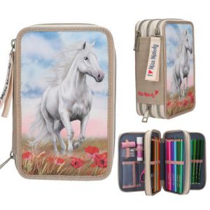 Miss Melody 3-vaks etui poppysand