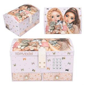 Topmodel grote sieradendoos met code en geluid cat love