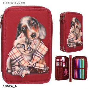  TOPModel 2-vaks etui FUR EVER FRIENDS