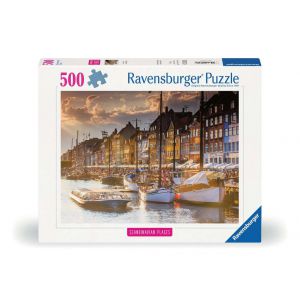 Puzzel 500 stukjes zonsondergang in Kopenhagen 