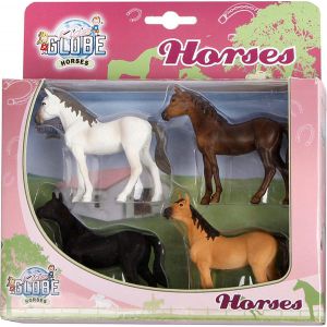 Kids globe 4 paarden