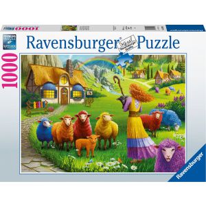 Ravensburger puzzel De Kleurrijke Wolwinkel - Legpuzzel - 1000 stukjes