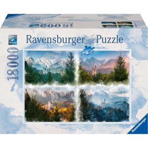 Ravensburger puzzel Slot Neuschwanstein In 4 Seizoenen - Legpuzzel - 18000 stukjes