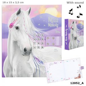 Miss Melody dagboek met code en geluid wit paard