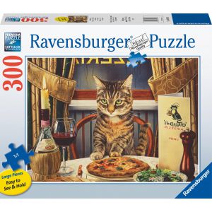 Ravensburger puzzel Dinner for One - Legpuzzel - 300 stukjes extra groot 