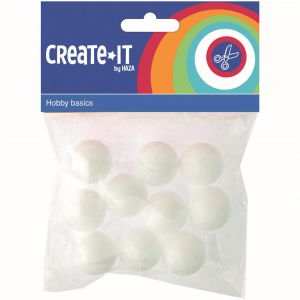 CREATE-IT Polystyreen Bollen 2,5 Cm 10 Stuks 