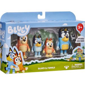 BLUEY - 4 speelfiguren Familie 