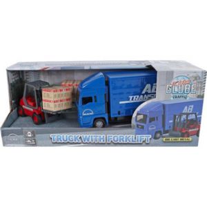 Kids globe vrachtwagen met vorkheftruck