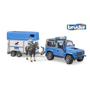 Jeep Politie Met Paardentrailer Met Paard 