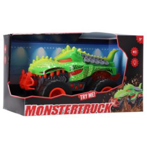 Monstertruck dino groen met licht en geluid