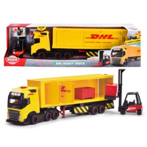 Dicky toys vrachtwagen DHL met heftruck met licht en geluid