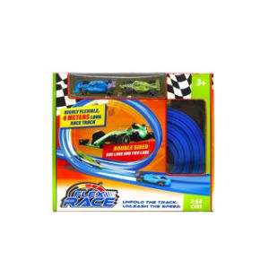 Racebaan flexibel 4 meter blauw 