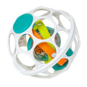 Oball Spinner Rattle wit/groen 