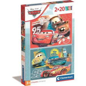 Puzzel 2x20 stukjes cars