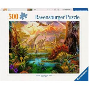 Puzzel 500 stukjes land van dinosauriers