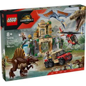 Lego jurassic world spinosaurus en quetzalcoalus luchtmissie