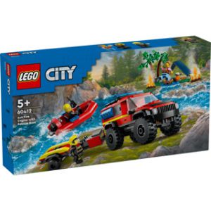 Lego city 60412 4x4 brandweerauto met reddingsboot