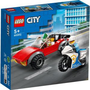 Lego city 60392 achtervolging auto op politiemotor
