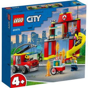 Lego city 60375 de brandweerkazerne en de brandweerwagen