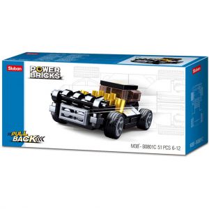 Sluban Power Brick Car Black Hod Rod 