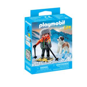 Playmobil wandelaar met sint bernard 71741