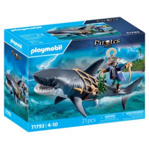 Playmobil 71793 reuzenhaai met piraat