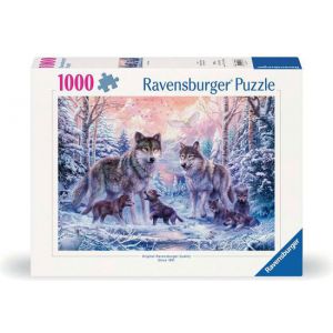 Puzzel 1000 stuks arcitsche wolven