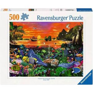 Puzzel 500 stukjes schildpadden in het rif