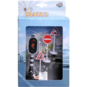 Stoplicht met 3 verkeersborden