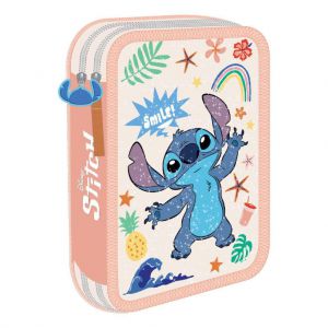 Stitch 2vaks gevulde etui