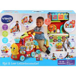VTech Baby Rijd & Leer Letterlocomotief - 7 in 1 Speelgoed - Interactief speelgoed 