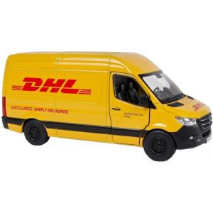 Kinsmart Bus Mercedes-benz Sprinter Dhl 12 Cm 1:36 Staal Geel