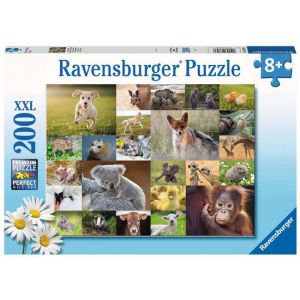 Puzzel 200 stukjes schattige babydieren