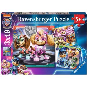 Puzzel 3x49 stukjes paw patrol: the mighty movie