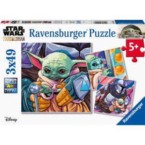 Ravensburger puzzel Star Wars The Mandalorian: Baby Yoda Grogu Momenten - Legpuzzel - 3x49 stukjes