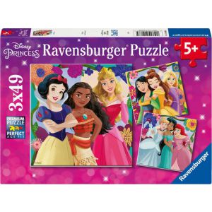 Puzzel 3x49 stukjes disney princess