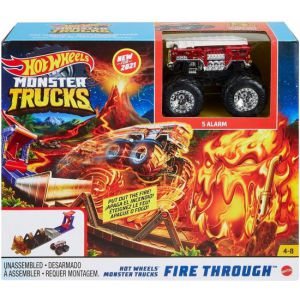 Hot Wheels monstertruck fire through
