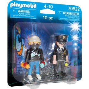 Playmobil duopack 705822 politieagent en graffitispuiter