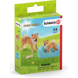 Schleich Shiba Inu moeder en pup 42479