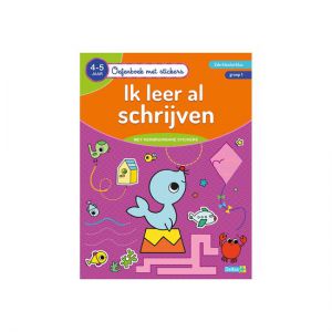 Oefenboek met stickers ik leer schrijven 4-5 jaar