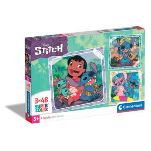 Stitch puzzel 3 x 48 stukjes 