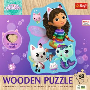 Puzzel Gabby's Dollhouse hout figuur 50 stukjes