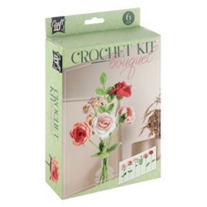 Haakset Bloemen Boeket Roze 21x16x5cm 