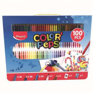 Kleurkoffer 100 delig