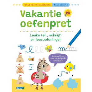 Vakantie oefenpret - leuke tel-, schrijf- en leesoefeningen - naar groep 3