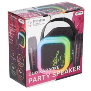 Karaoke duo set 2 micro's + speaker 